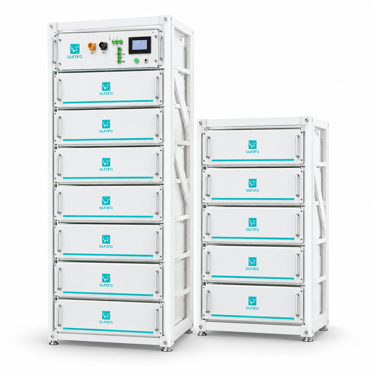 Aurora 140.4kwh High Voltage Lithium Battery Stacking